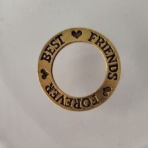Heart Engraved Friendship Ring Pendant